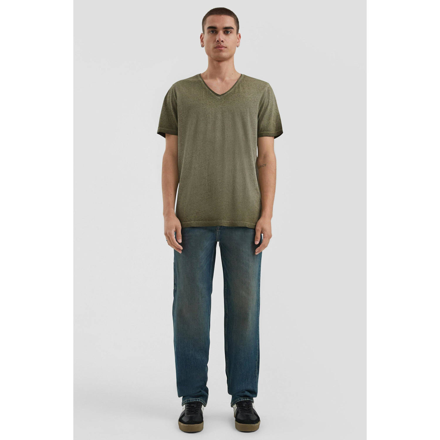Q S by s.Oliver T-shirt olijfgroen