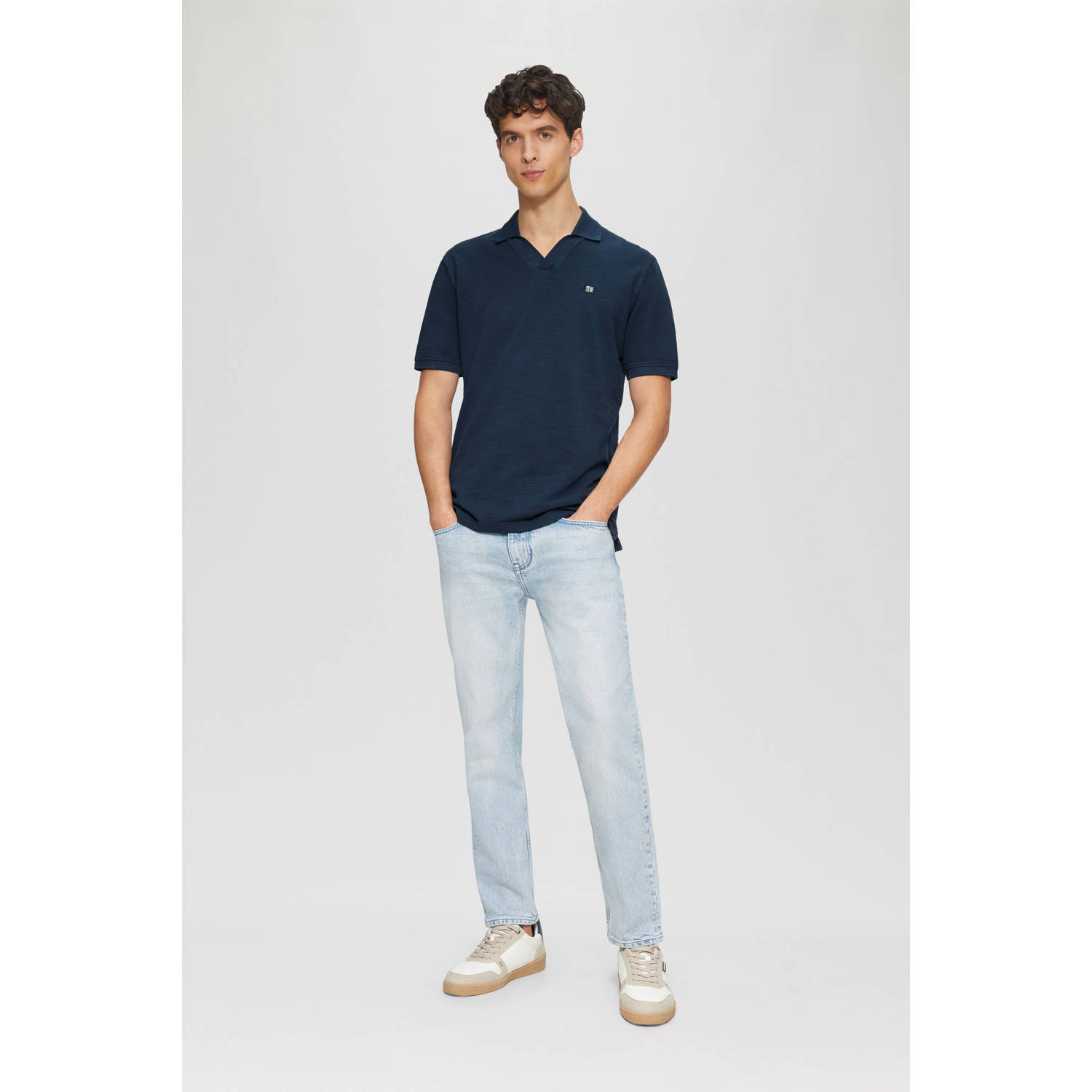 s.Oliver regular polo donkerblauw