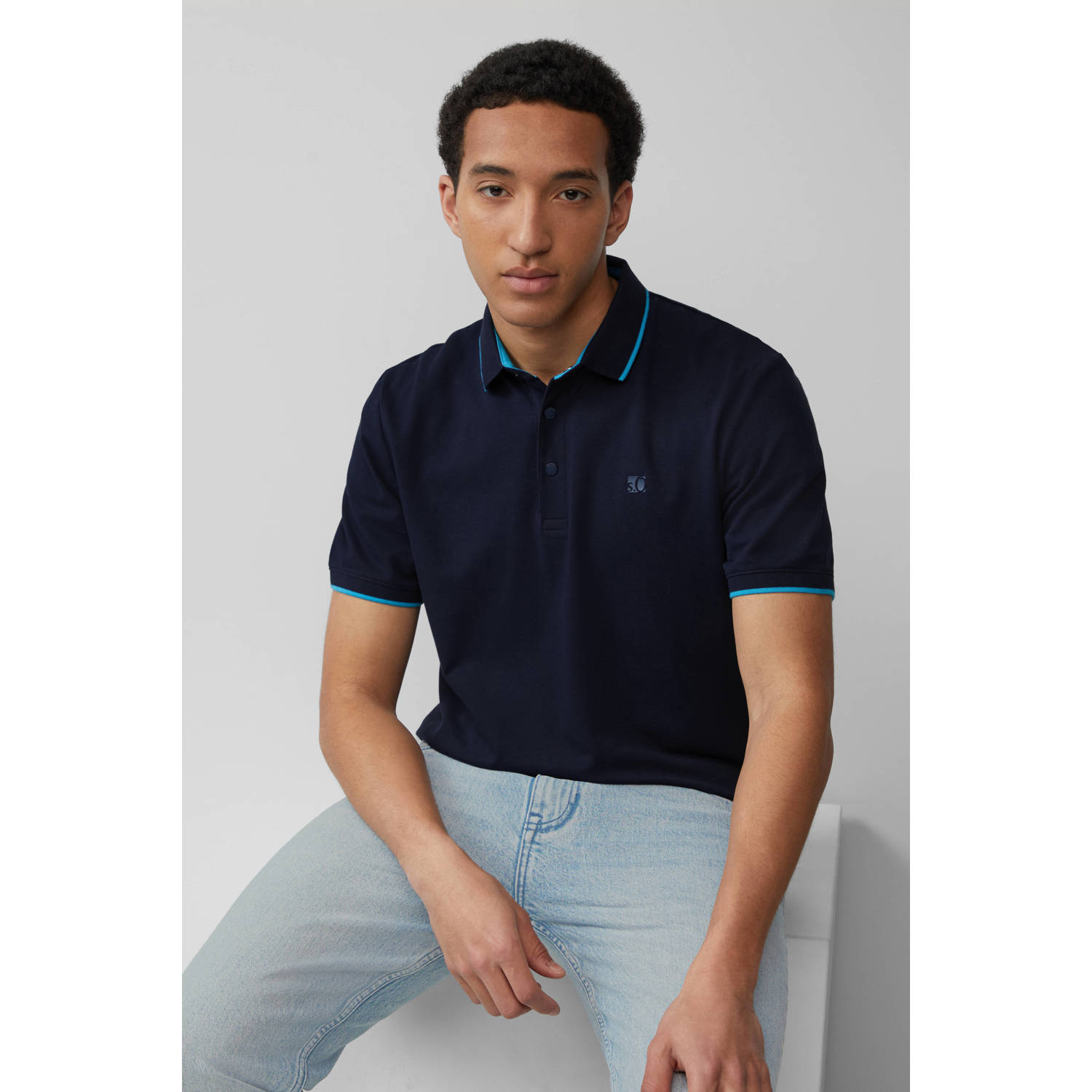 S.Oliver Poloshirt met contrastdetails