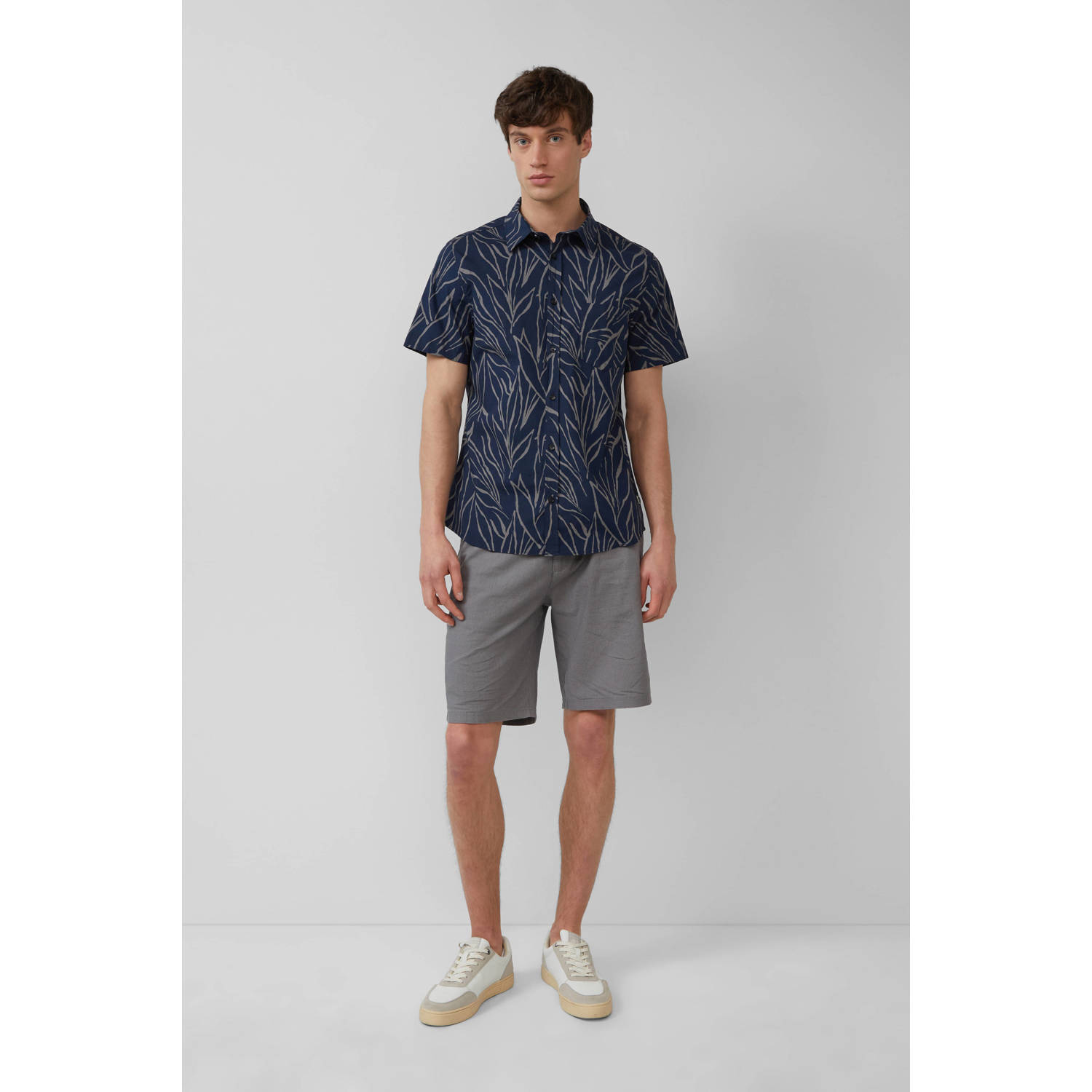 s.Oliver casual overhemd donkerblauw
