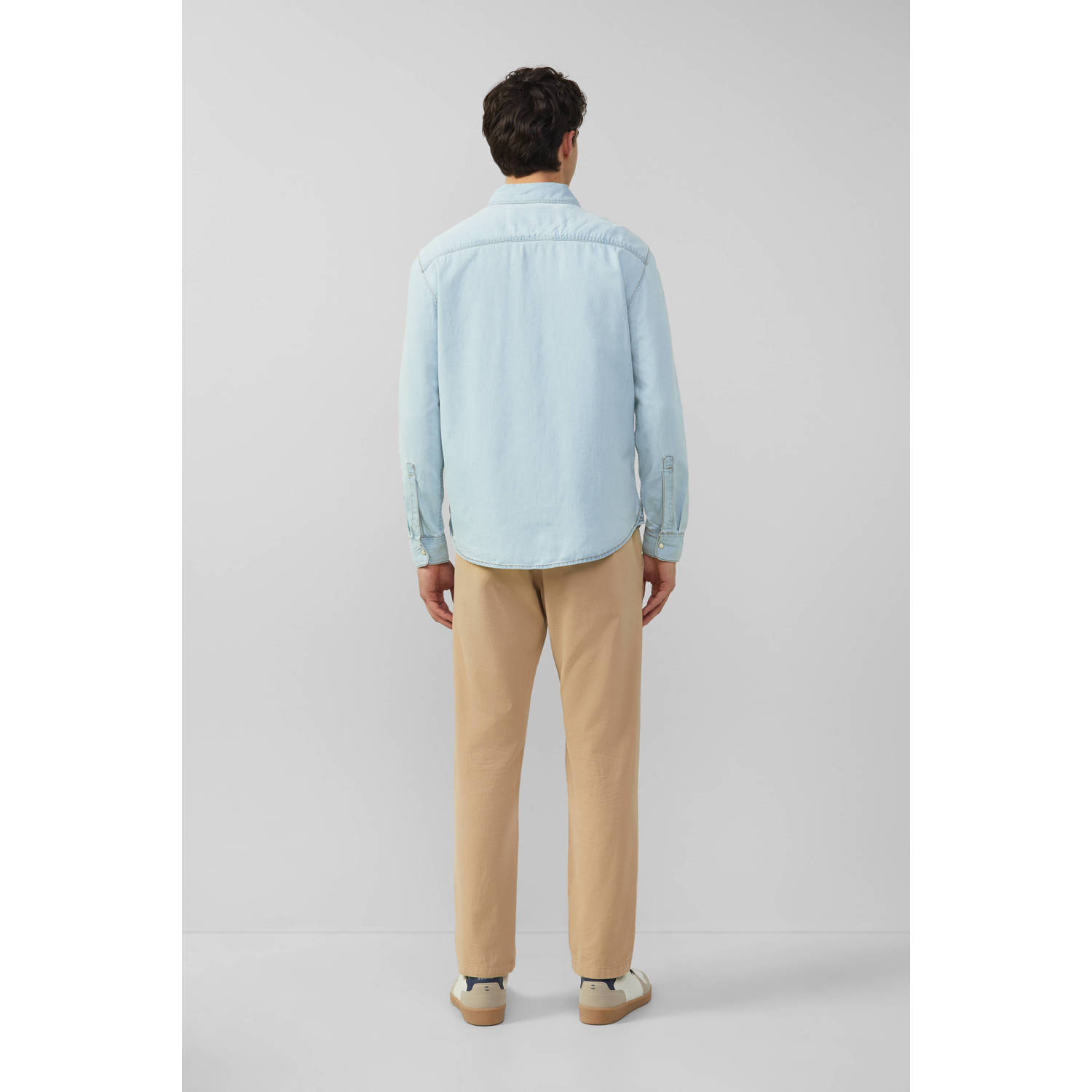 s.Oliver Big Size overshirt light blue denim