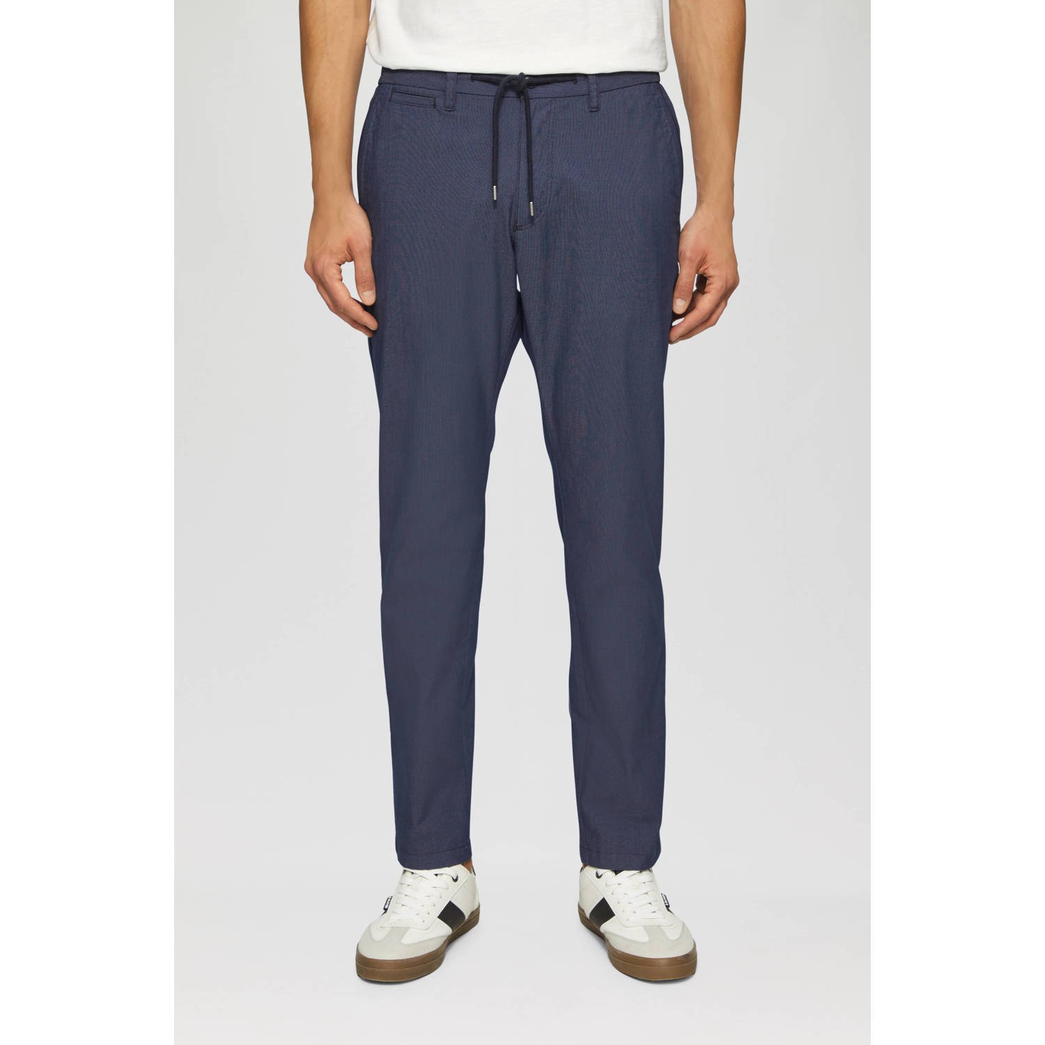 S.Oliver regular casual broek donkerblauw