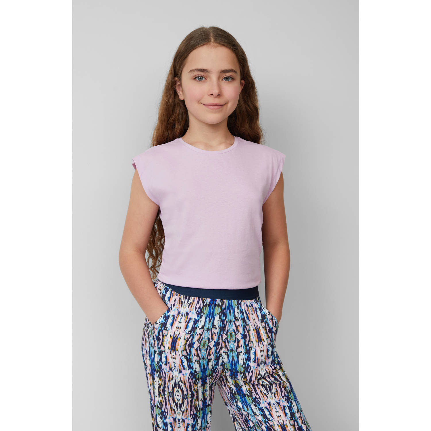 S.Oliver RED LABEL Shaped fit korte top van zuiver katoen met tekstprint
