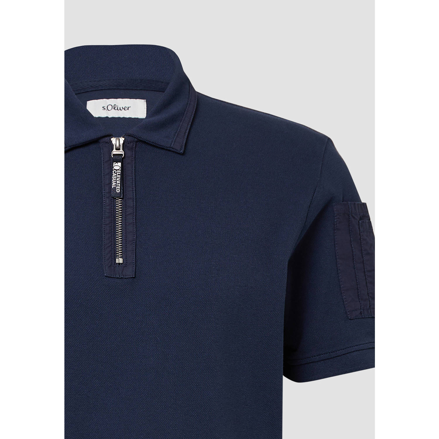 s.Oliver regular polo donkerblauw