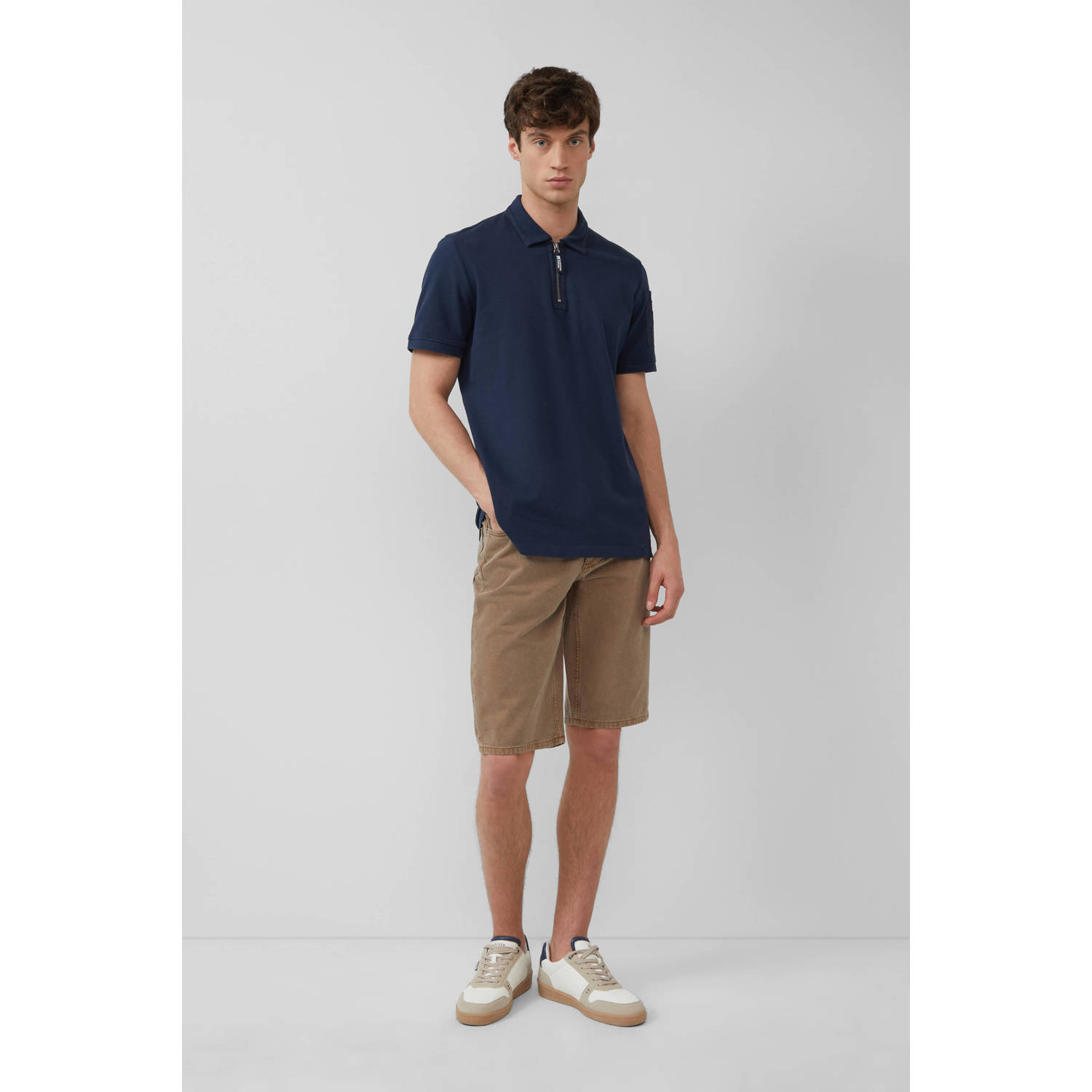 S.Oliver regular polo donkerblauw