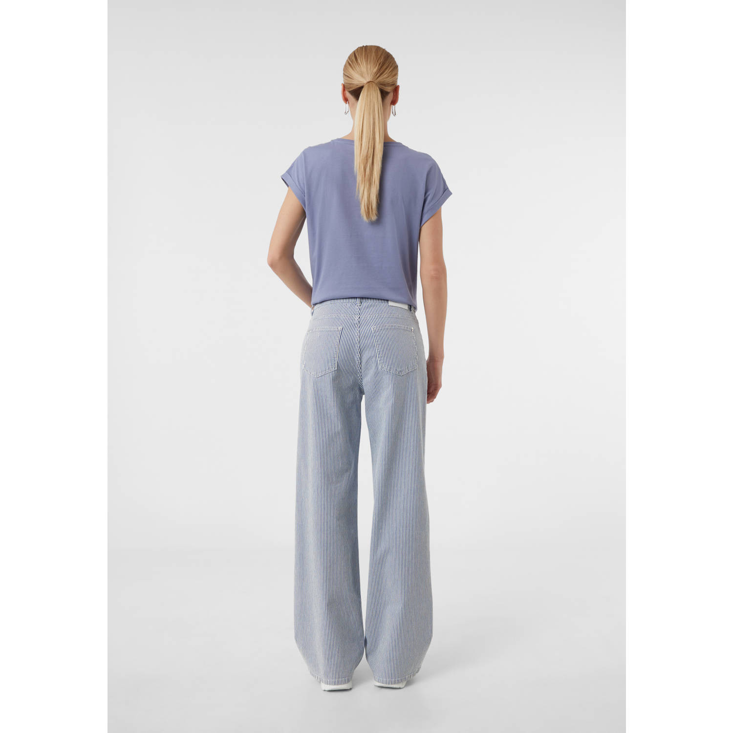 comma casual identity wide leg jeans blauw