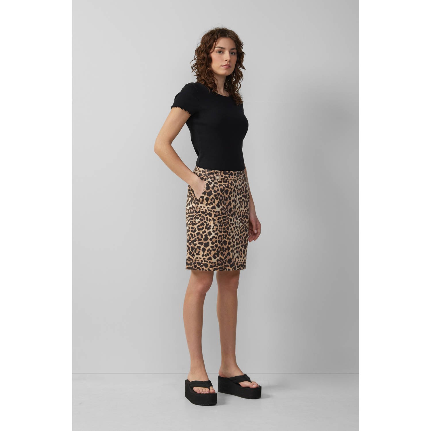 Q S by s.Oliver mini rok bruin