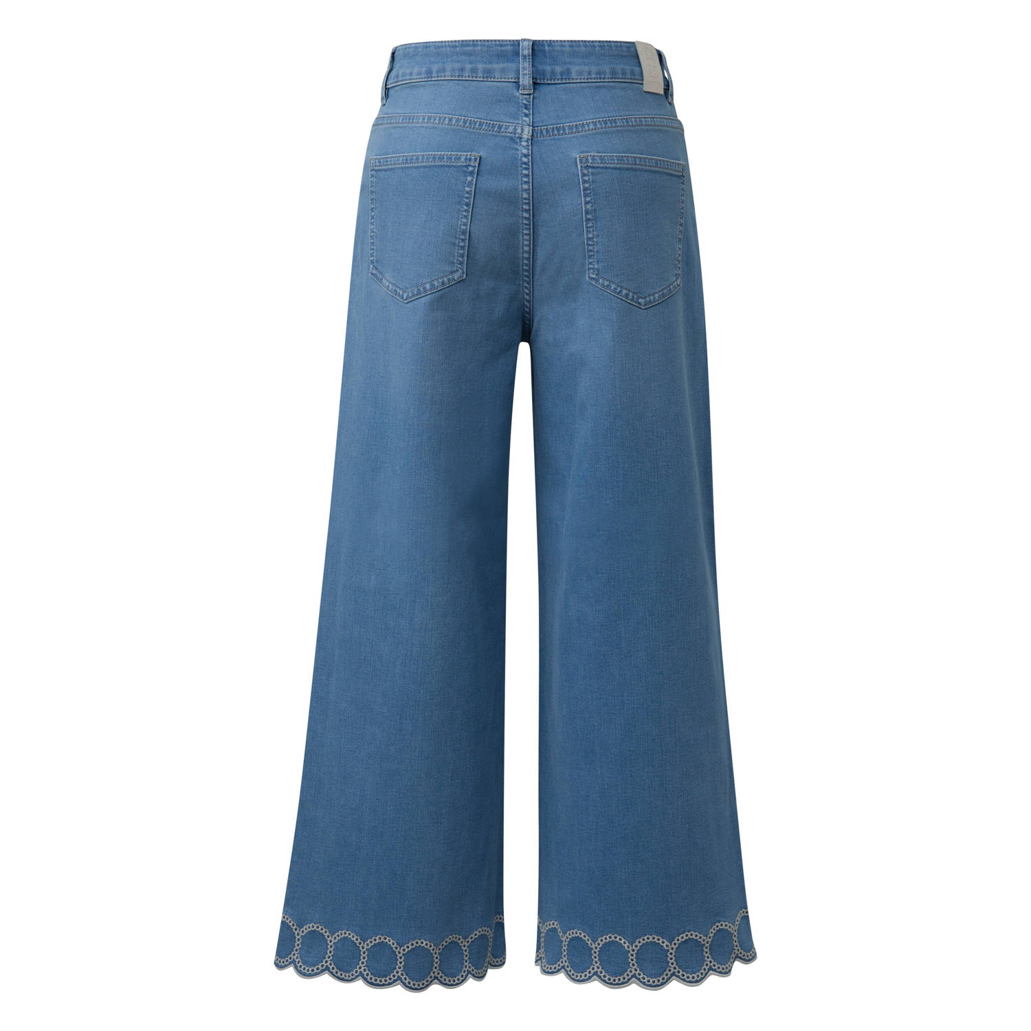 comma cropped jeans medium blue denim