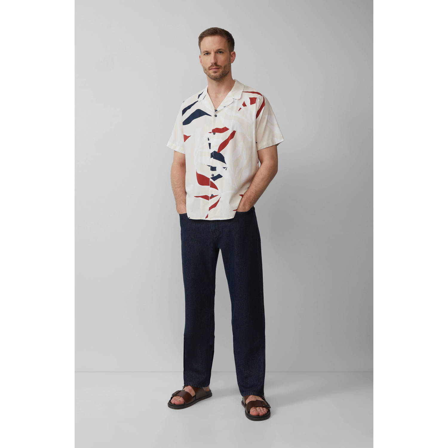 s.Oliver BLACK LABEL casual overhemd ecru