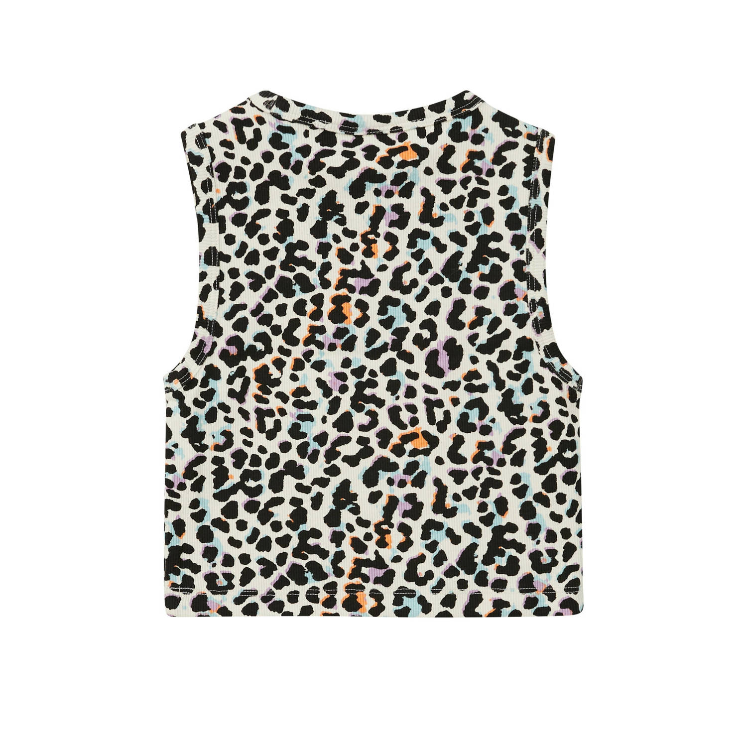 s.Oliver mouwloze top beige rib gebreid