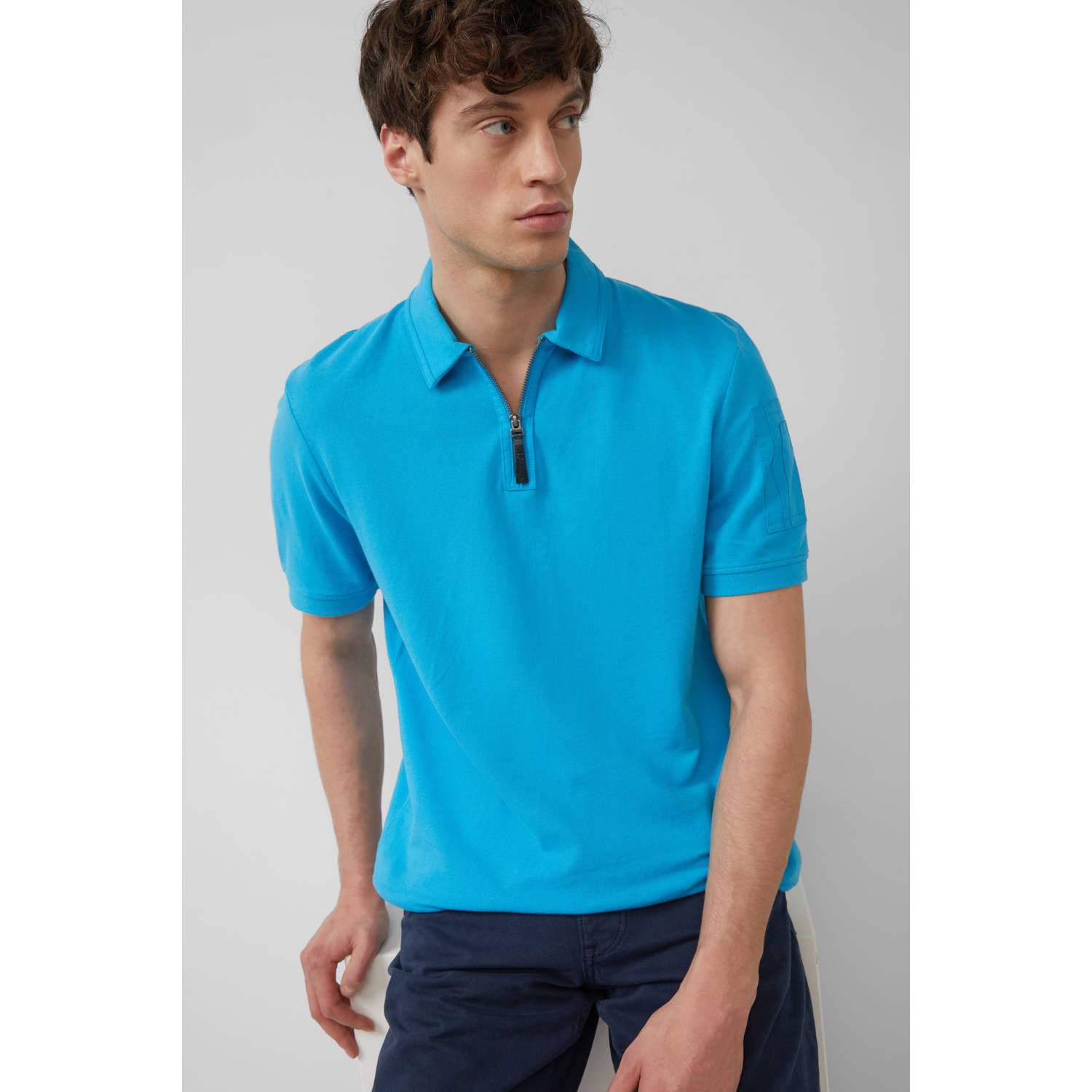 S.Oliver regular polo blauw