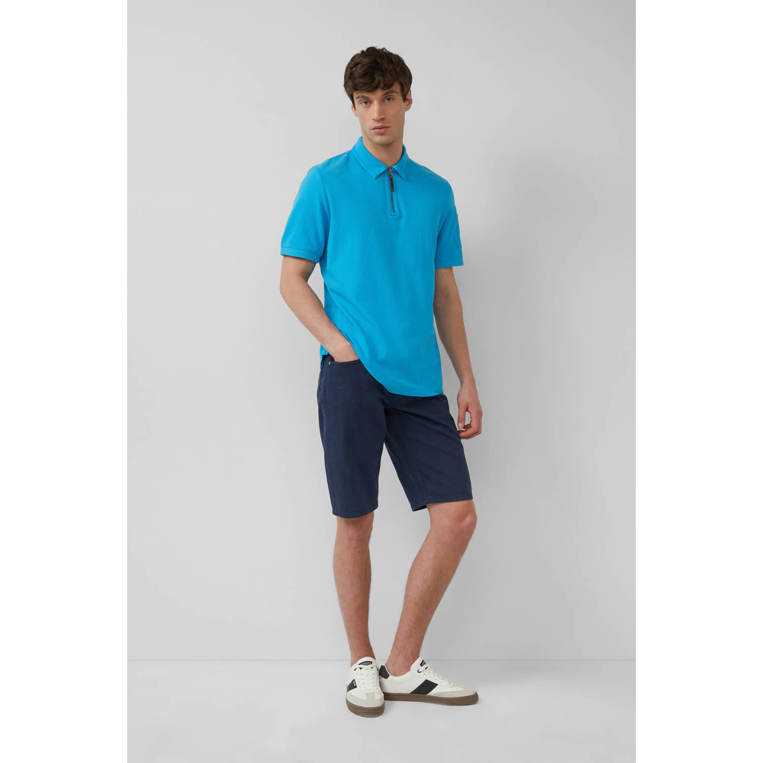 s.Oliver regular polo blauw
