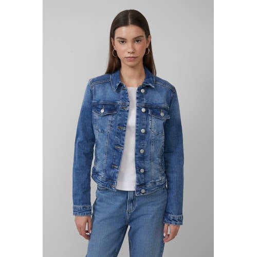 QS spijkerjas medium blue denim afbeelding