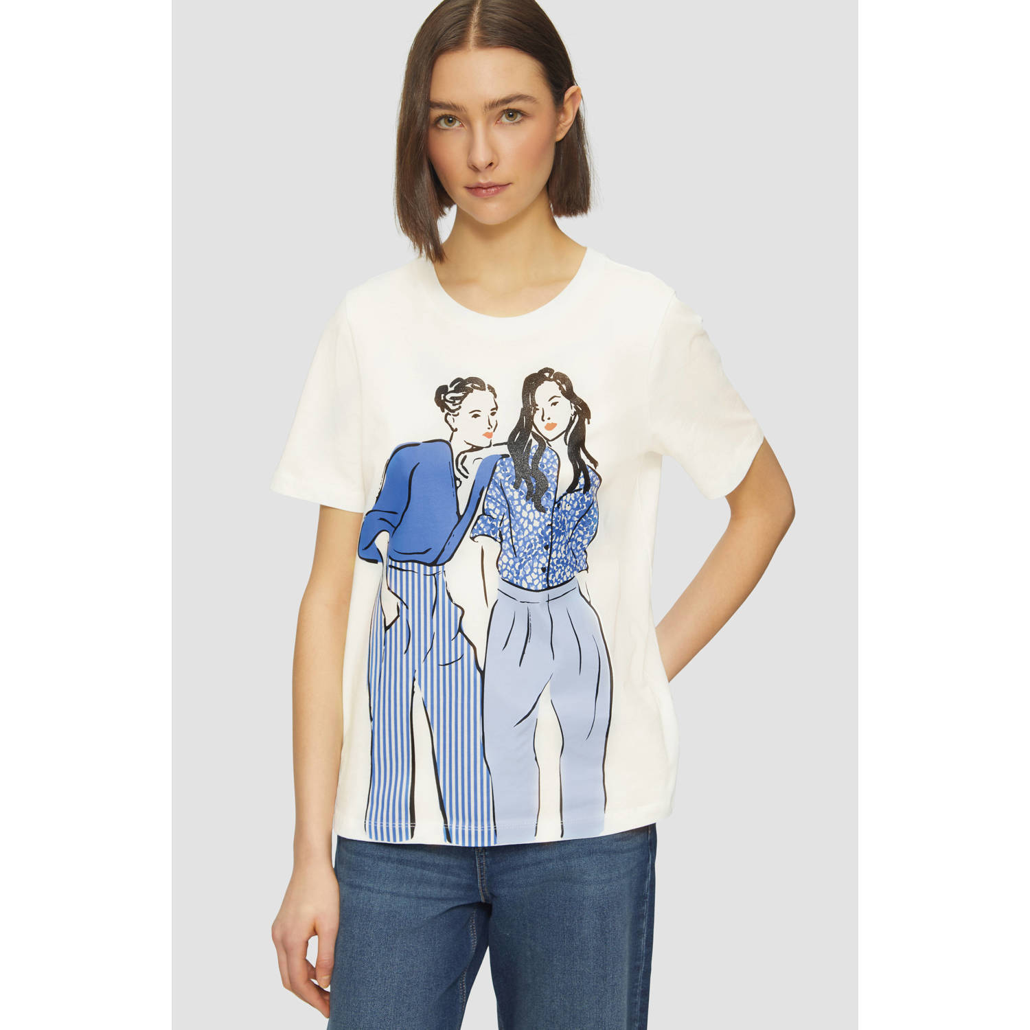 S.Oliver RED LABEL Regular fit T-shirt van puur katoen