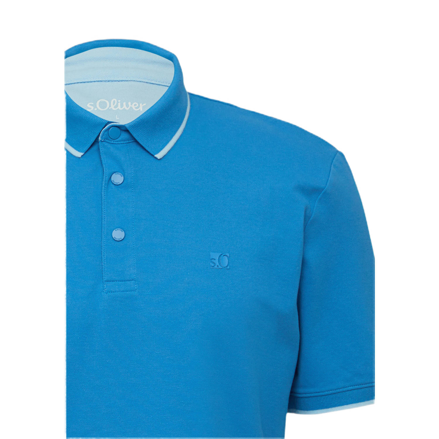 s.Oliver regular polo blauw