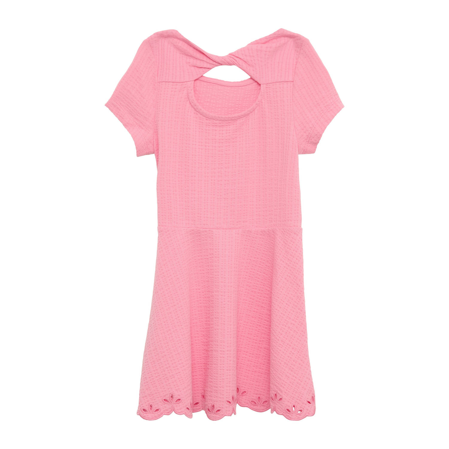 s.Oliver korte jurk broderie roze