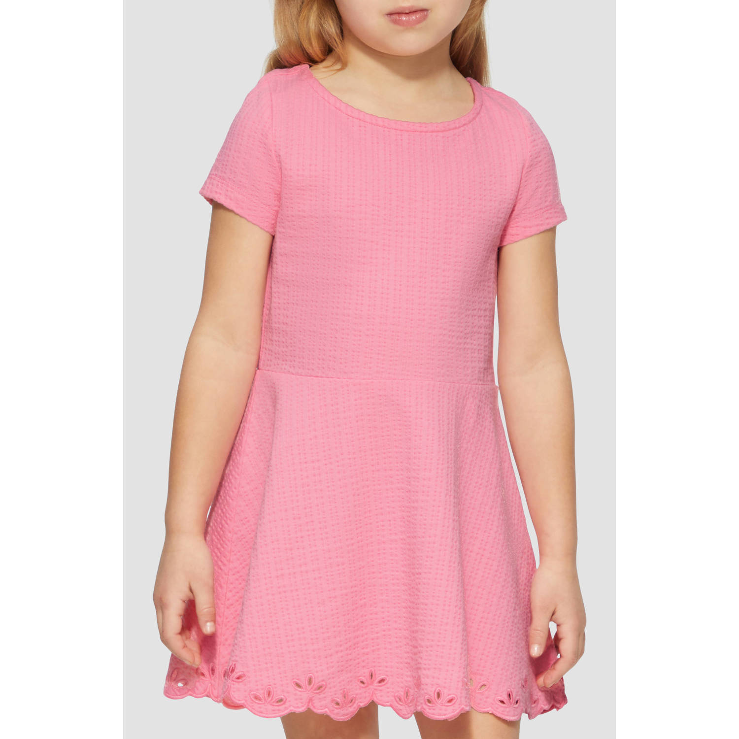 S.Oliver korte jurk broderie roze