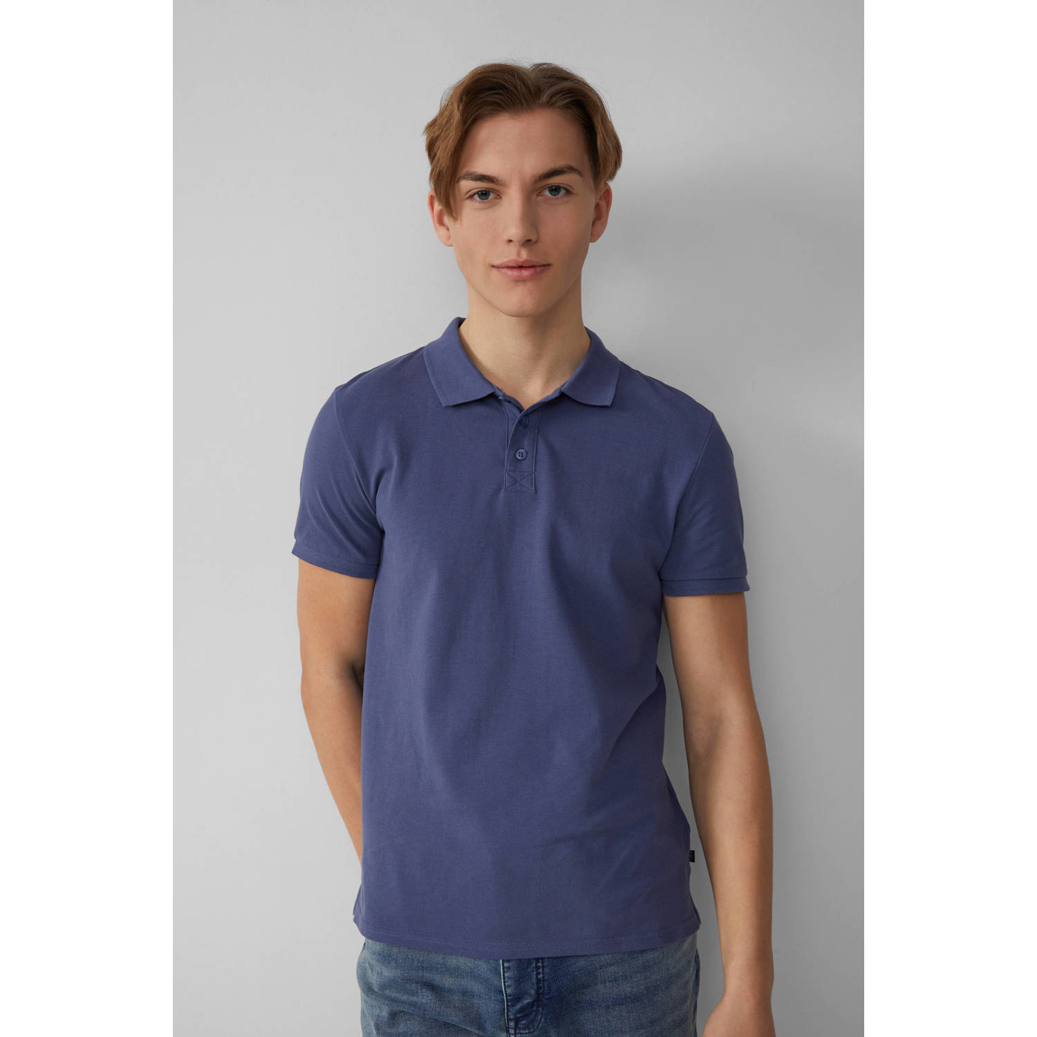 Q S by s.Oliver regular polo paars