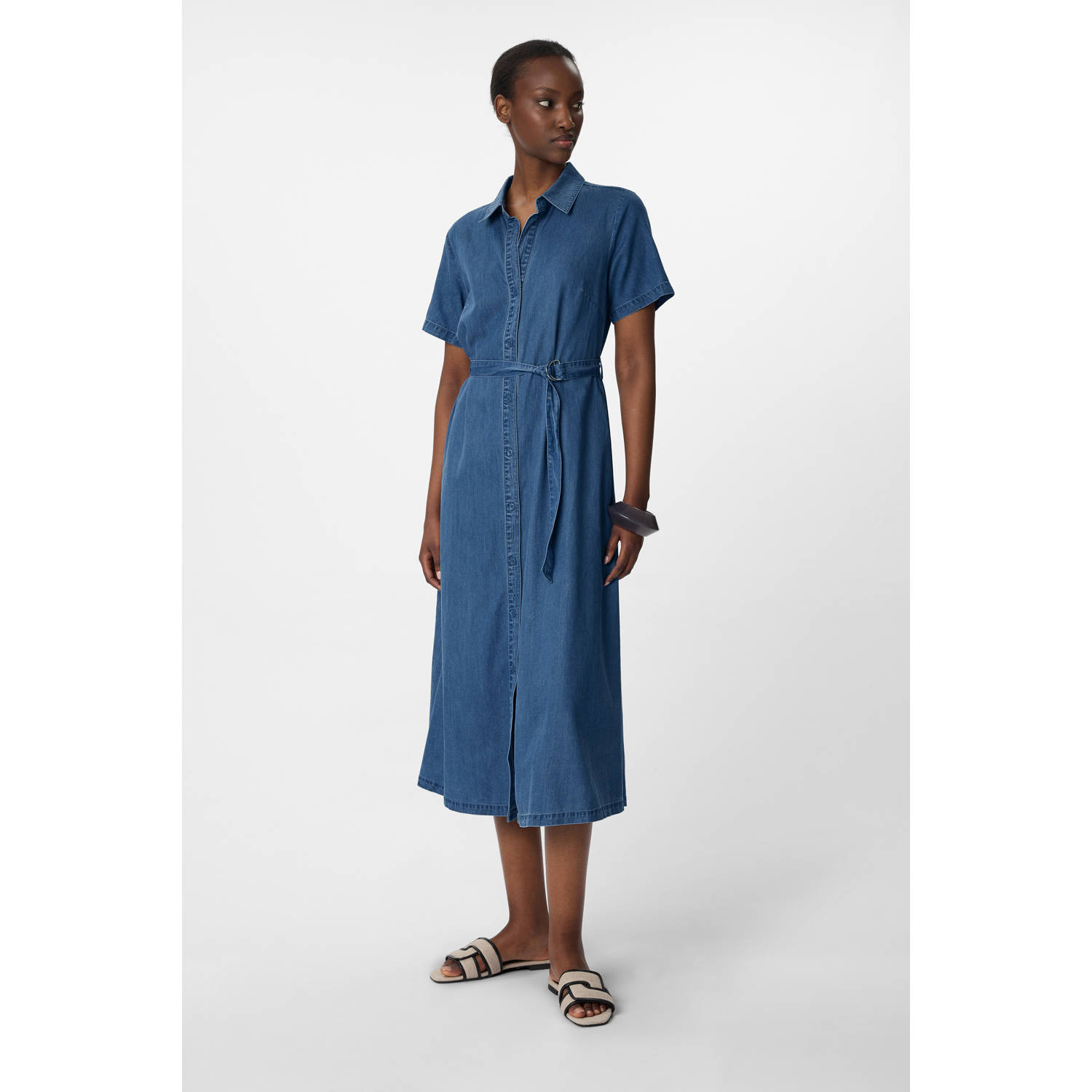 comma spijkerjurk medium blue denim