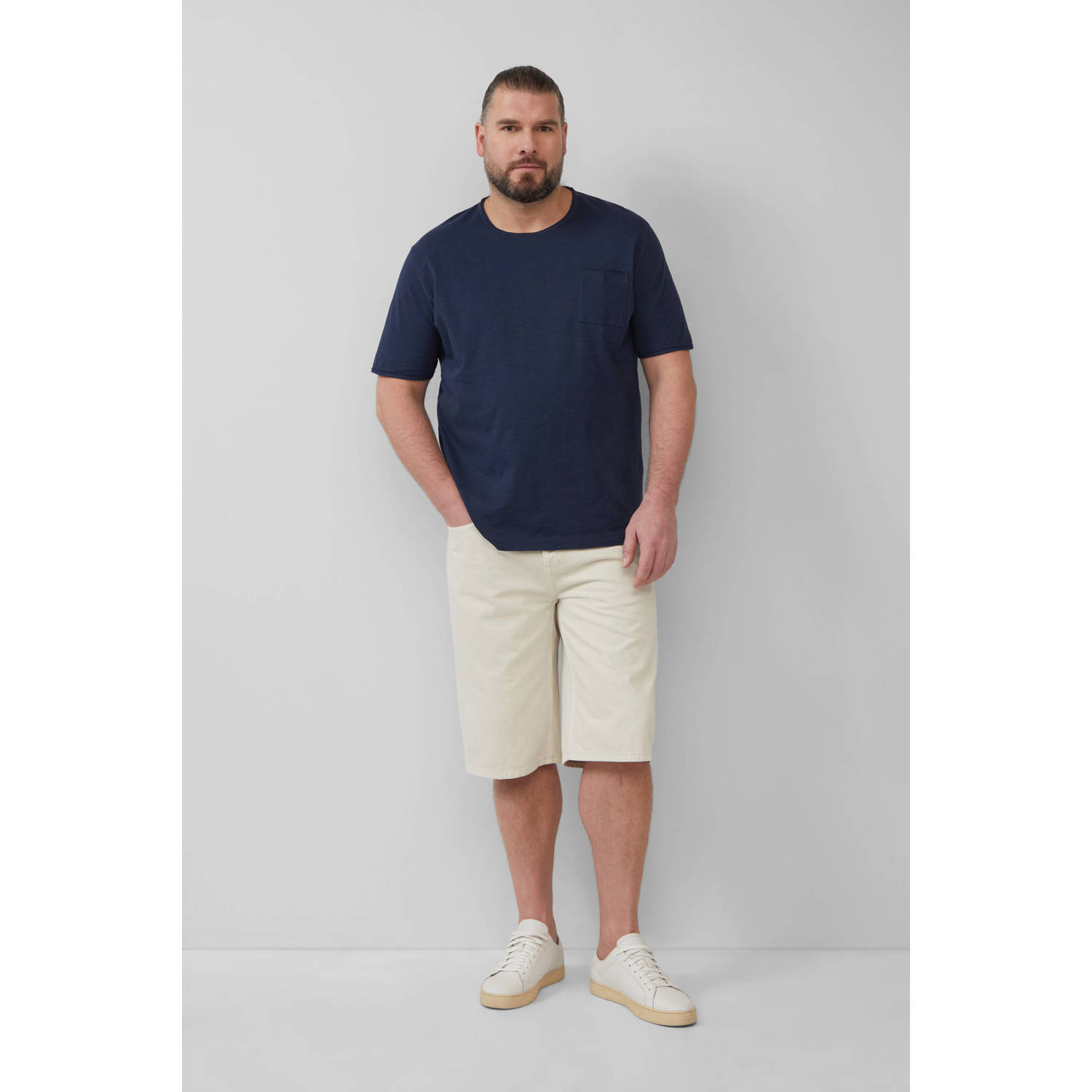 s.Oliver Big Size T-shirt donkerblauw