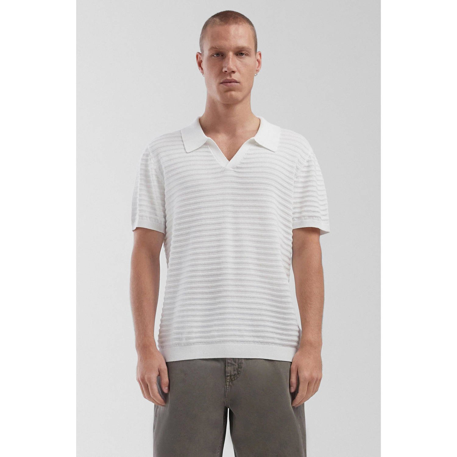 Q S by s.Oliver regular polo gebreid wit