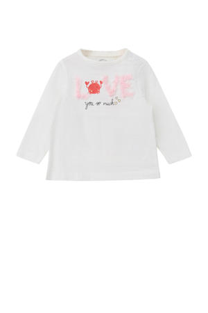 longsleeve wit met glitter