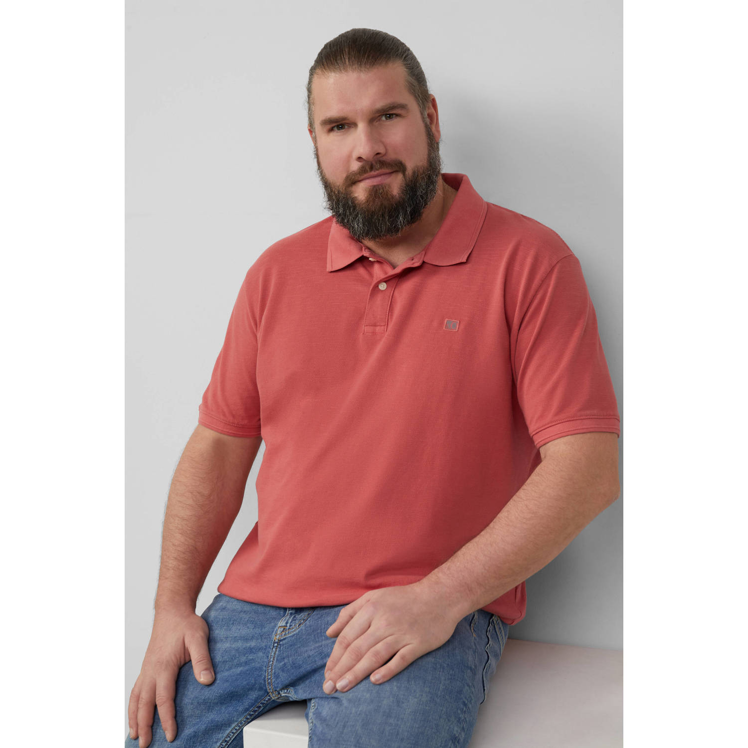 S.Oliver Big Size regular polo rood