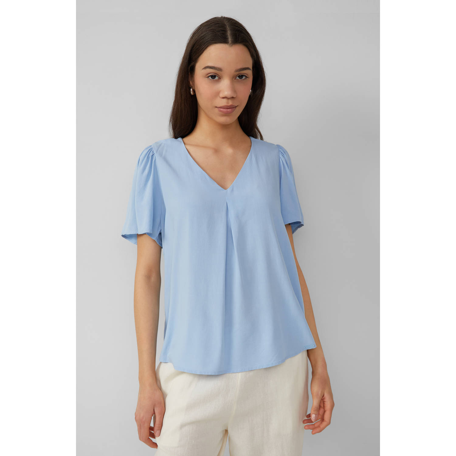 Q S by s.Oliver T-shirt lichtblauw