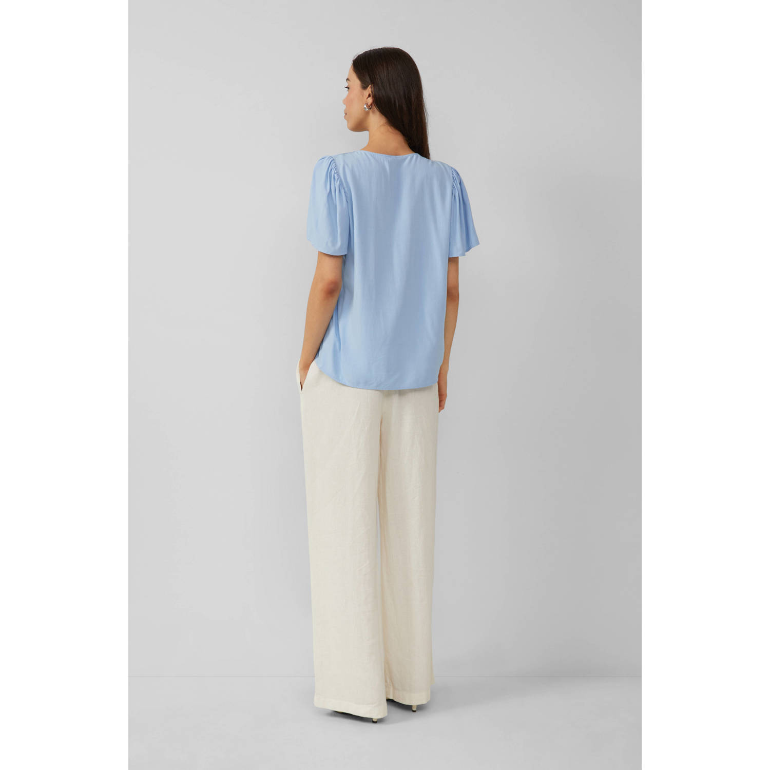 Q S by s.Oliver T-shirt lichtblauw