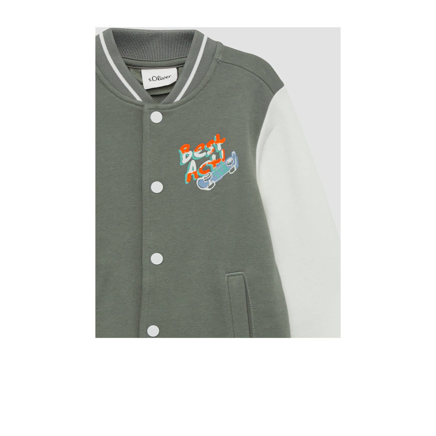 s.Oliver baseball jacket lente donkergroen
