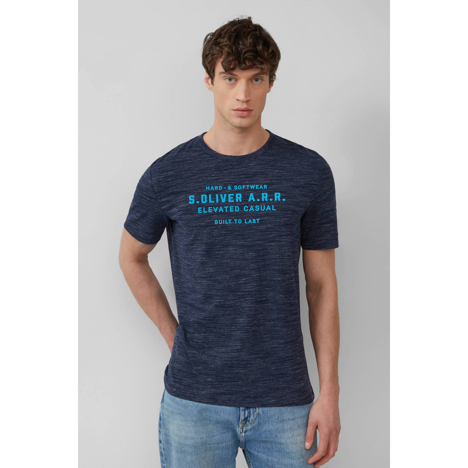 S.Oliver regular fit t-shirt donkerblauw