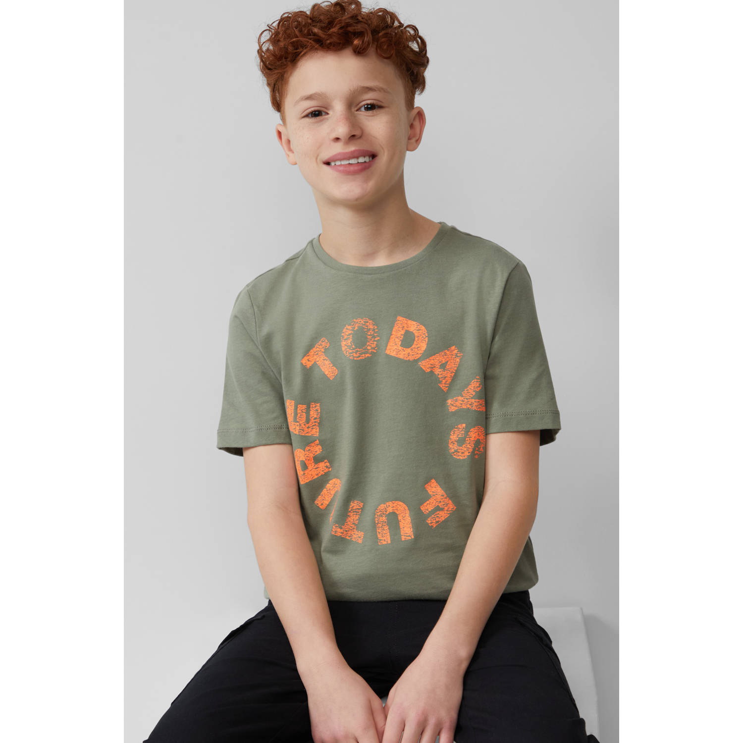 S.Oliver T-shirt donkergroen