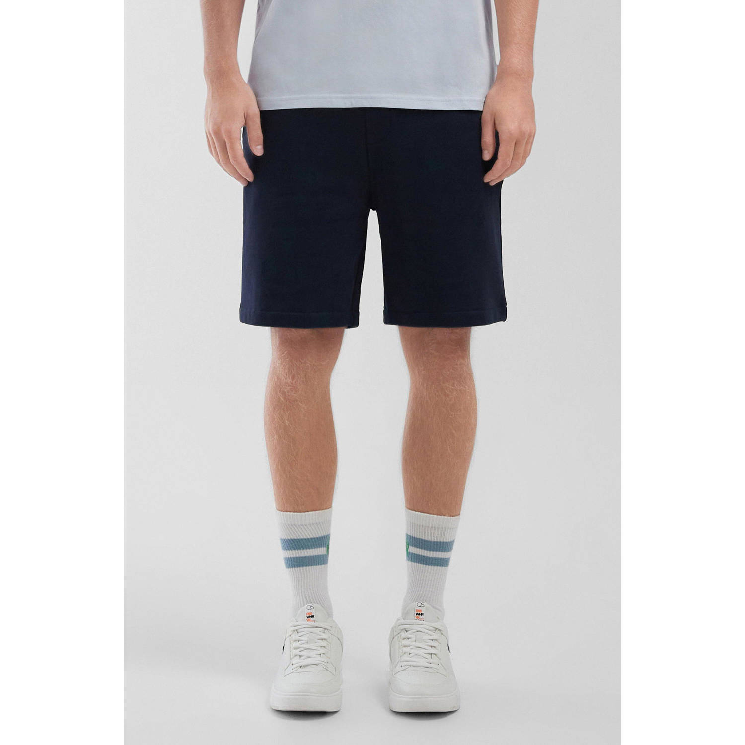 Q S by s.Oliver regular sweatshort donkerblauw