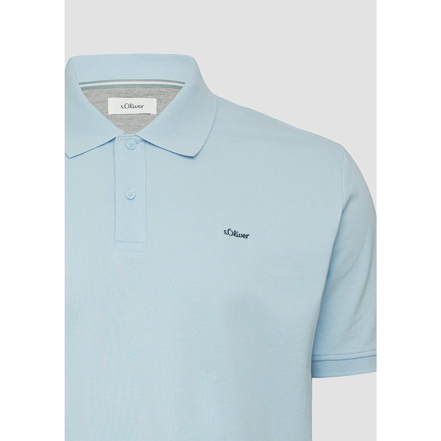 s.Oliver Big Size regular polo lichtblauw