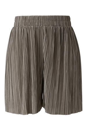 high waist casual short grijs