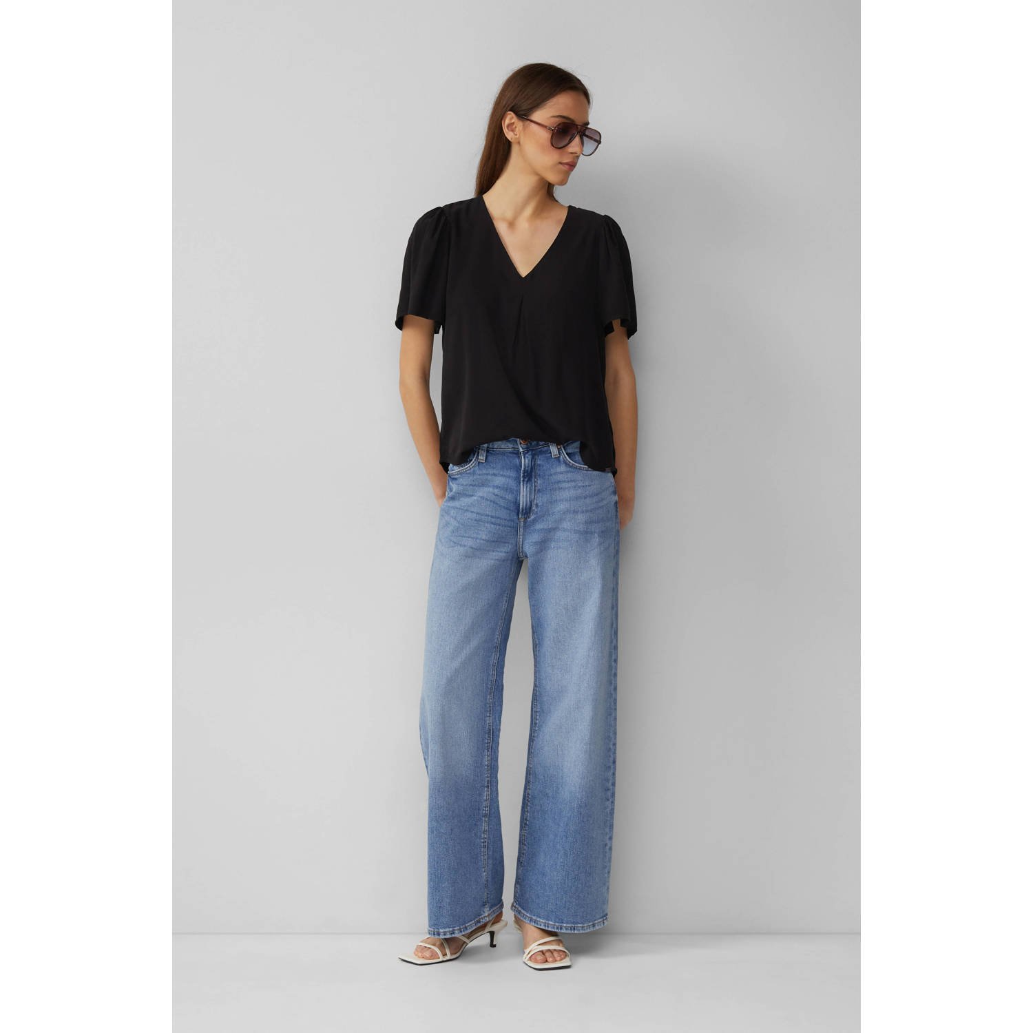 Q S by s.Oliver T-shirt zwart
