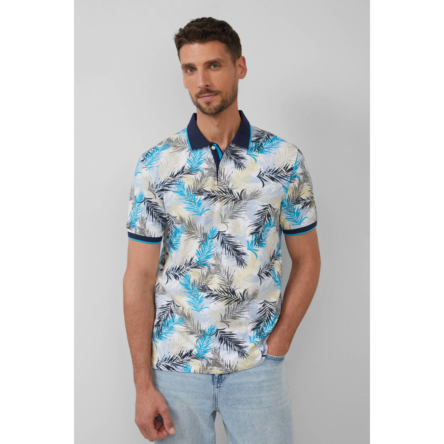 S.Oliver regular polo blauw