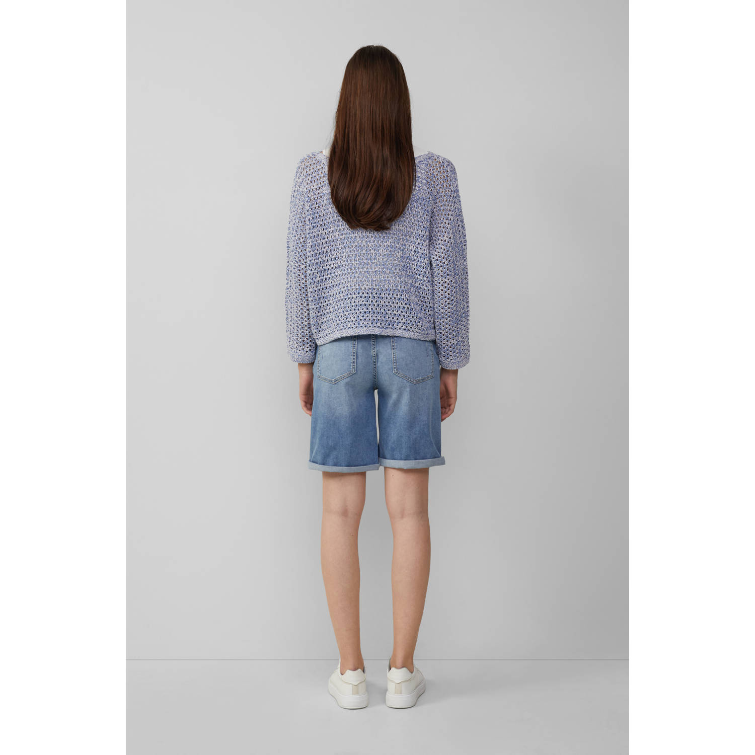s.Oliver slim regular waist denim short medium blue denim