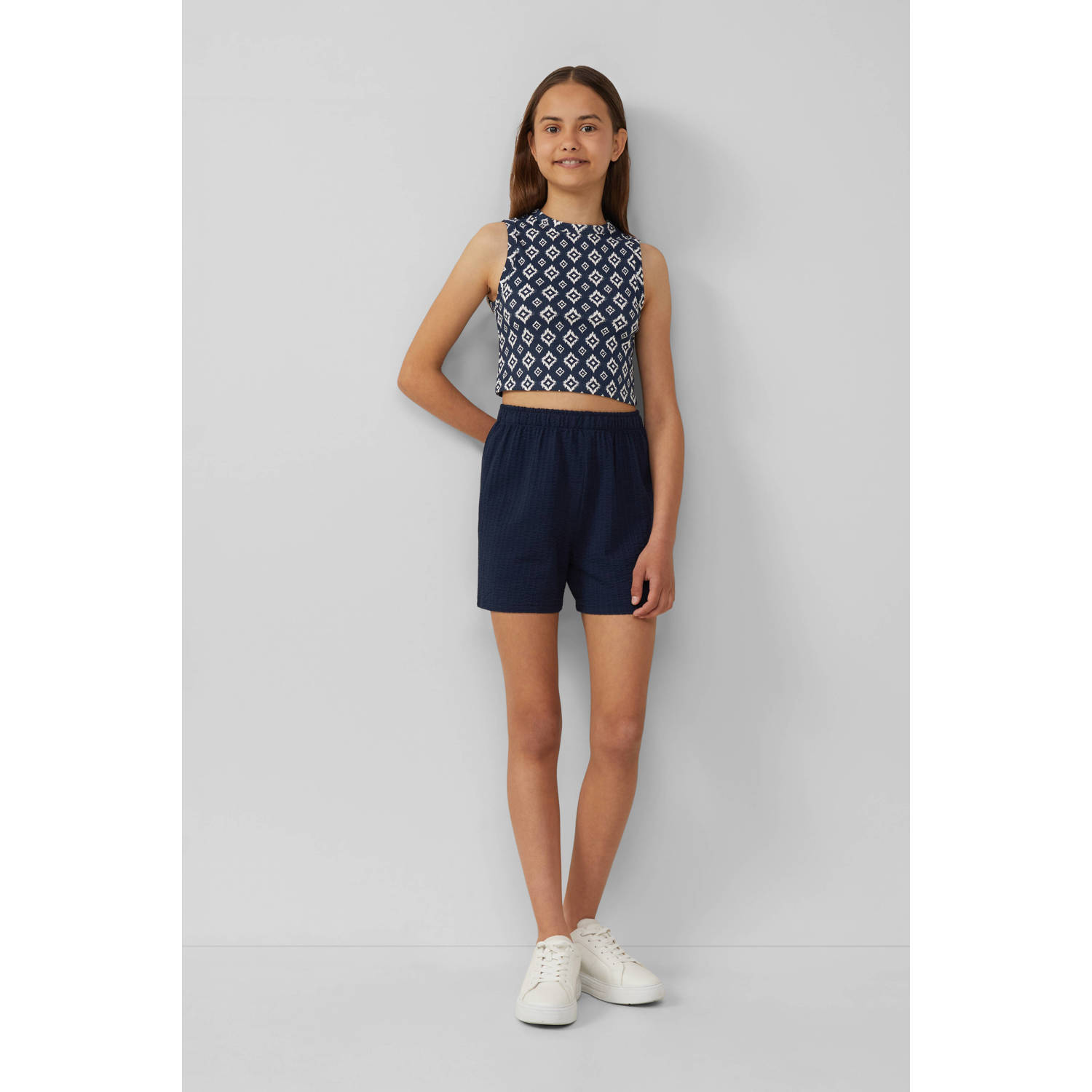 s.Oliver casual short donkerblauw