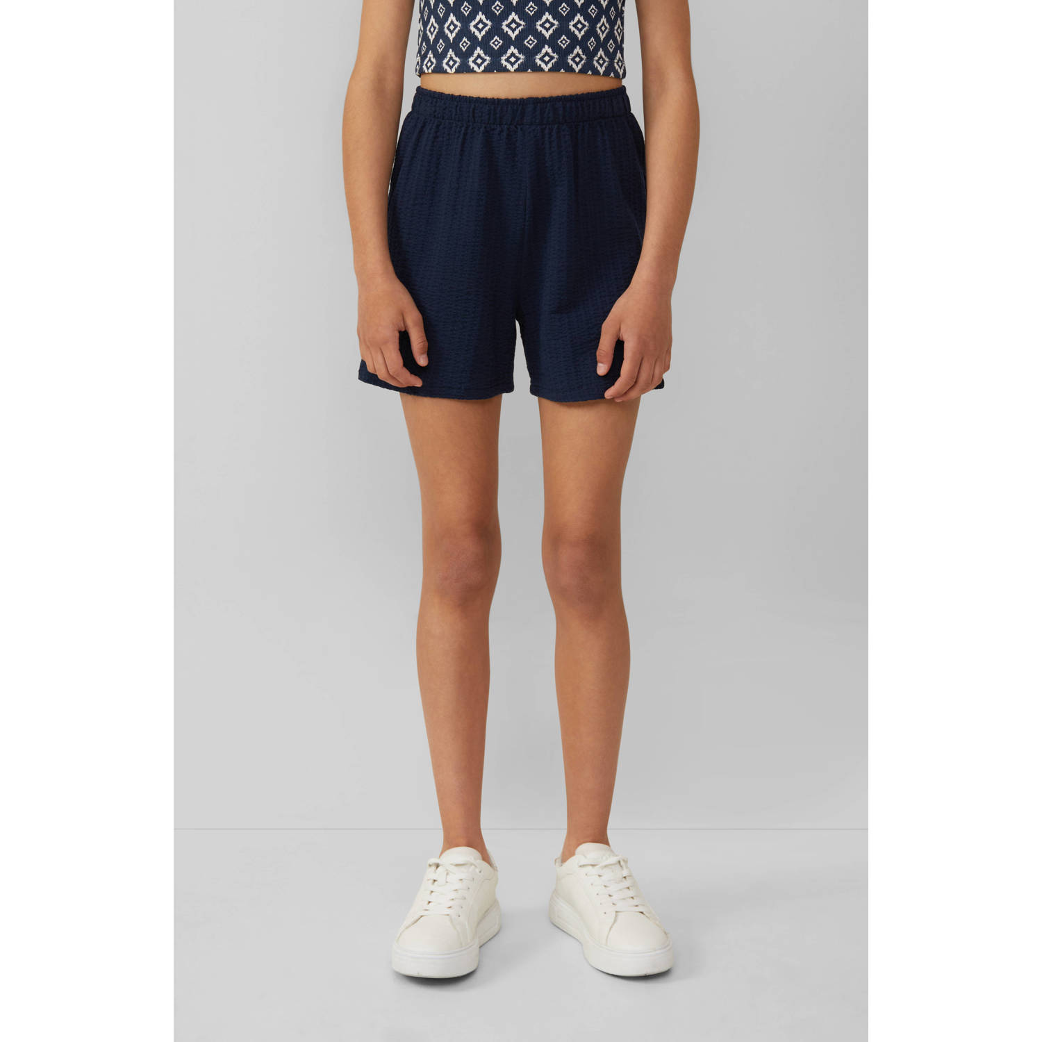 S.Oliver casual short donkerblauw