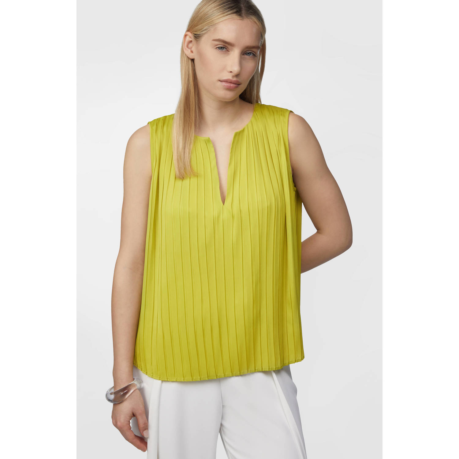 Comma blousetop limegroen