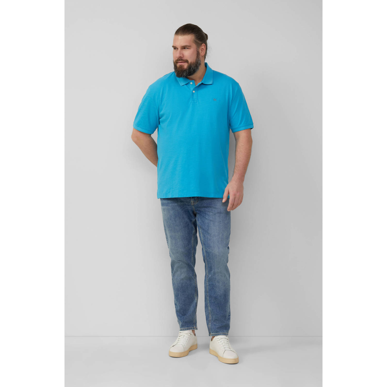 s.Oliver Big Size regular polo blauw