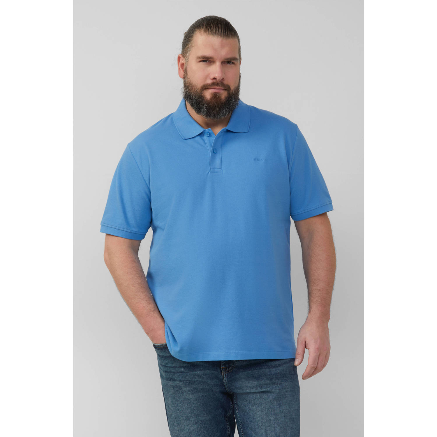 S.Oliver Big Size regular polo blauw