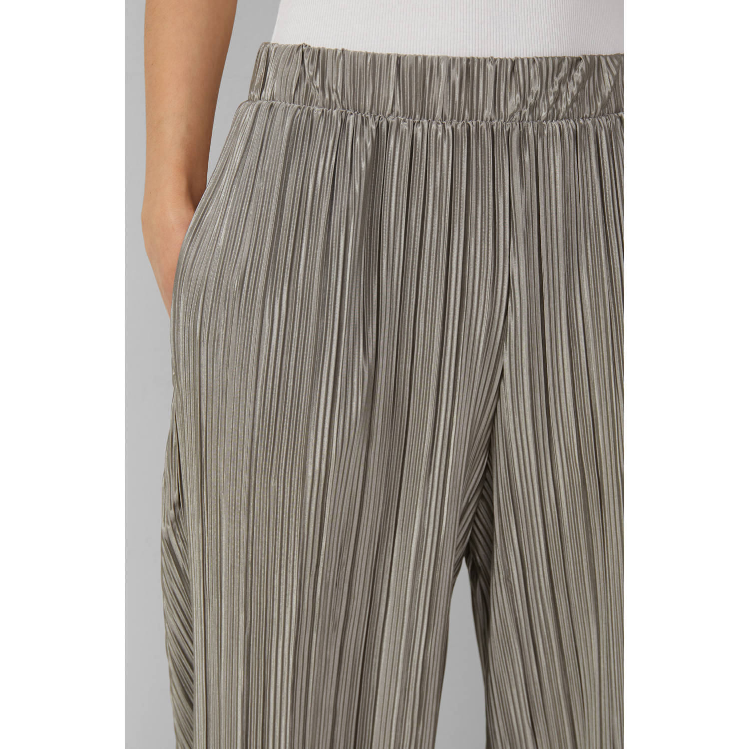 Q S by s.Oliver straight regular waist broek bruin