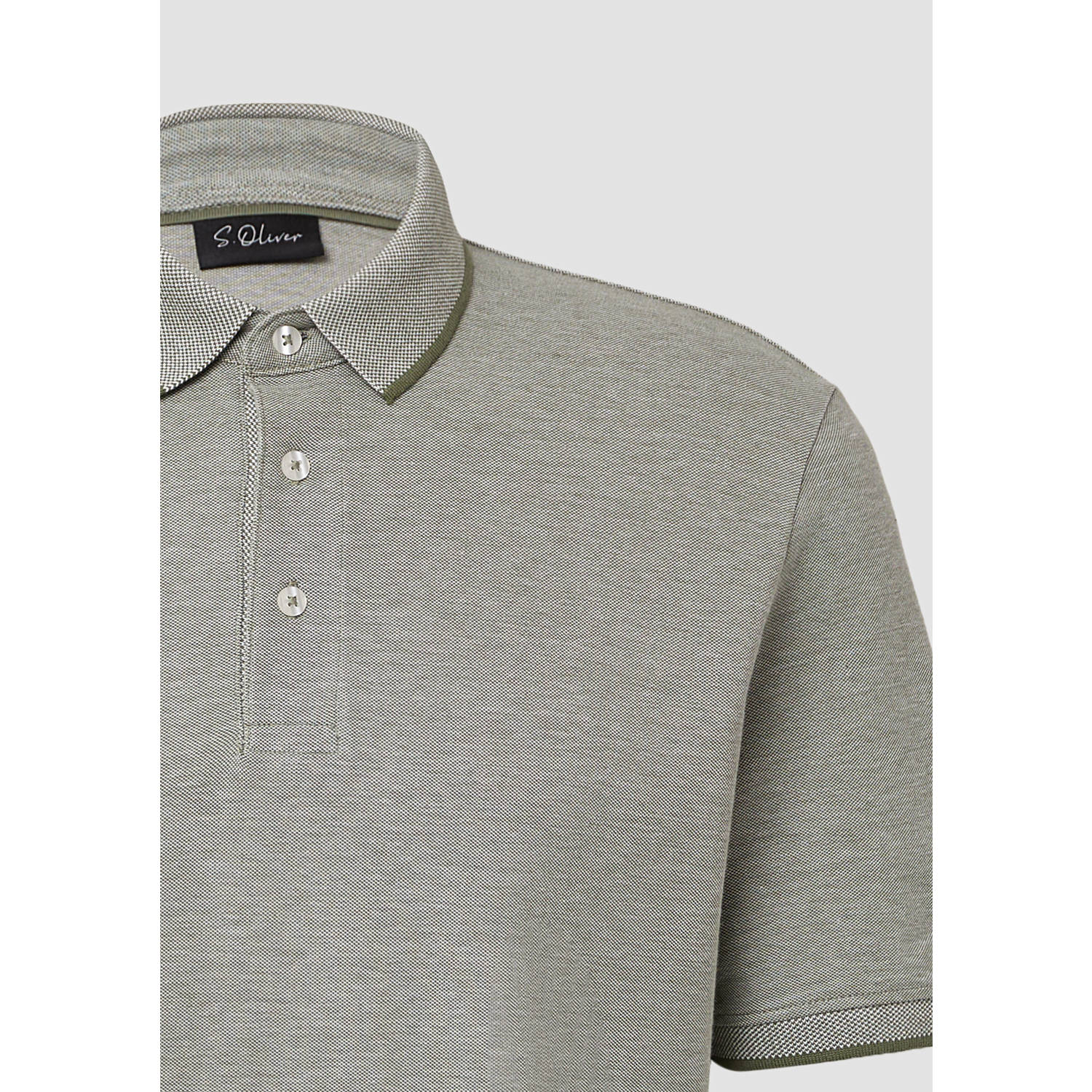 s.Oliver BLACK LABEL regular polo groen