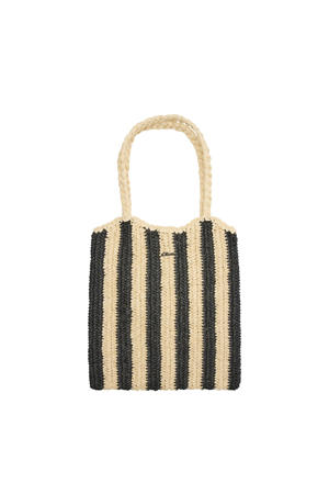  gestreepte shopper zwart