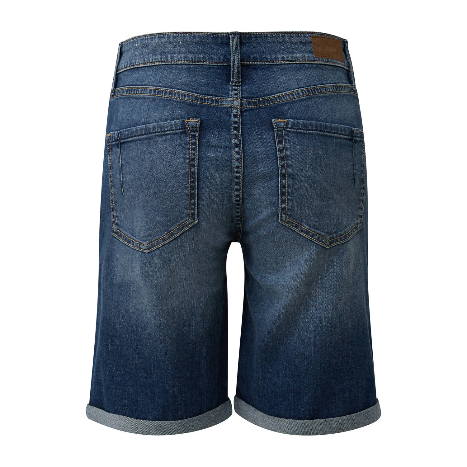 s.Oliver slim regular waist denim short dark blue denim