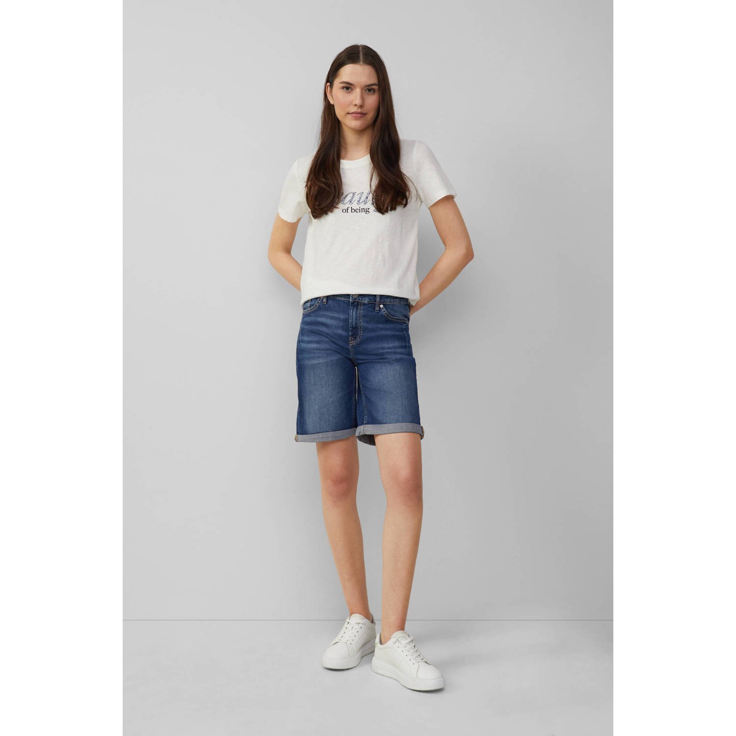 S.Oliver RED LABEL Regular fit korte jeans van katoenmix model 'KAROLIN'