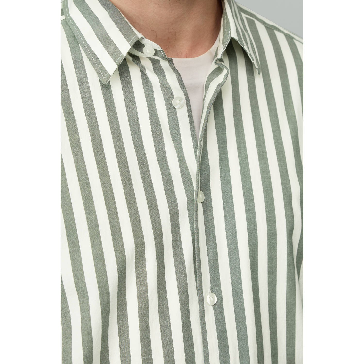 s.Oliver BLACK LABEL casual overhemd donkergroen