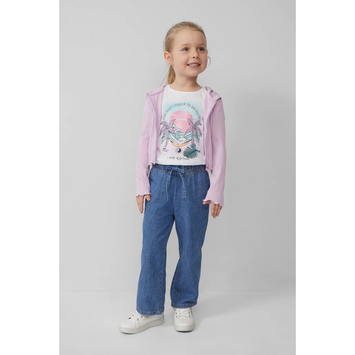 s.Oliver T-shirt wit met glitter